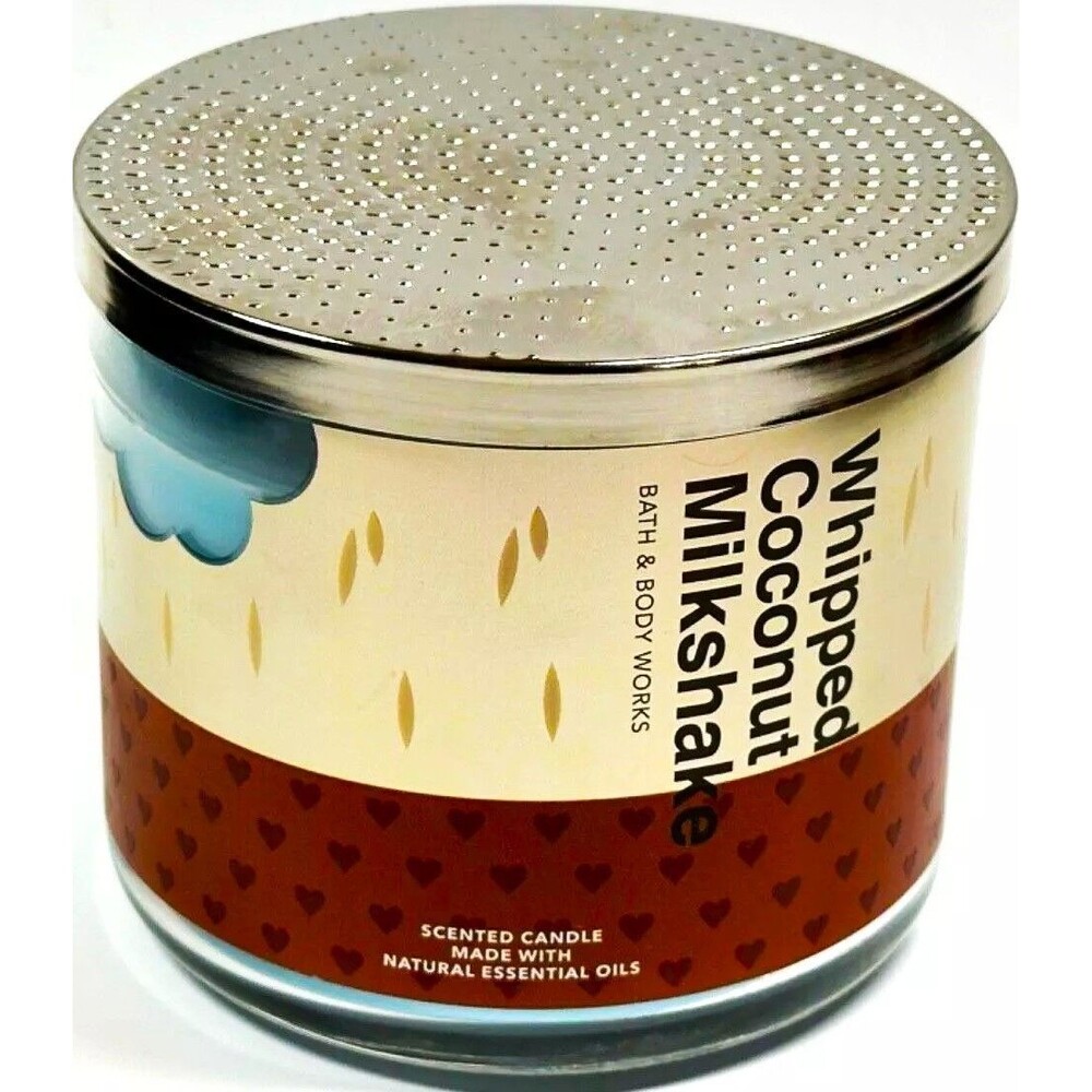 Bath & Body Works 3 Wick Candle WHIPPED COCONUT MILKSHAKE
